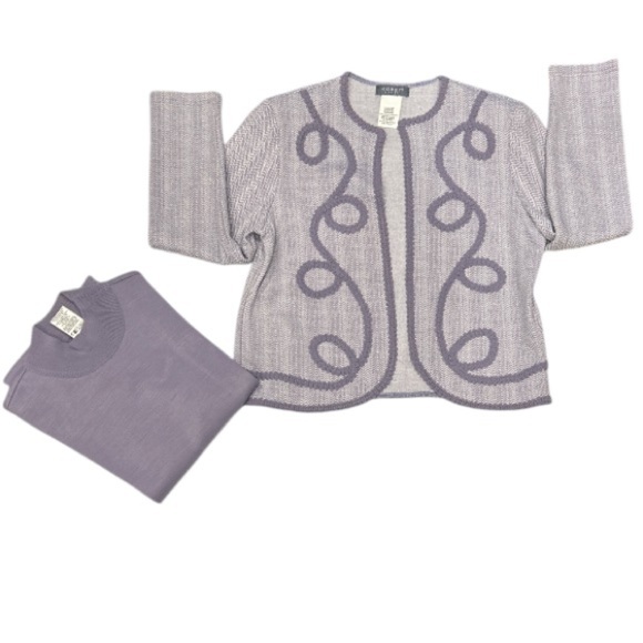 Koret Light Purple 2 Piece Dress and Jacket Outfit Like New Size M Tall. - Picture 2 of 10